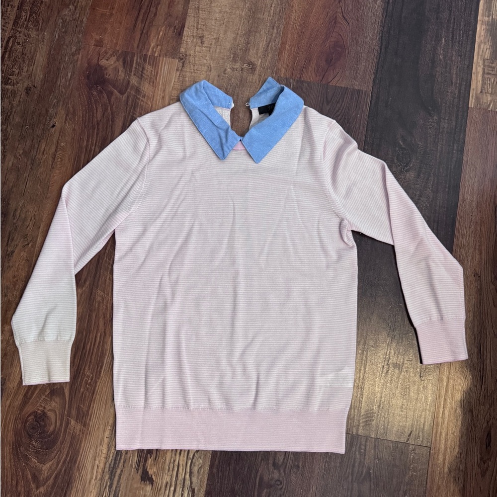 J.Crew Light Blue and Soft Pink Collar Shirt